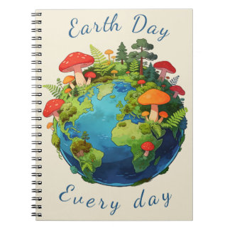 Carnet Earth Day Every Day Nature Planet Design