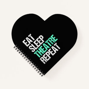 Carnet Eat Sleep Acter Répéter Funny Acteur Acteur Cadeau