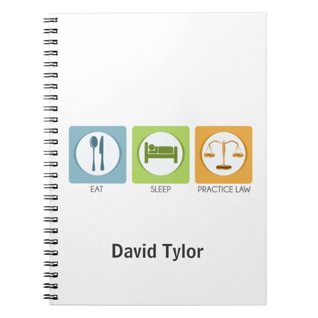 Carnet Eat sleep, practice law (Devant)