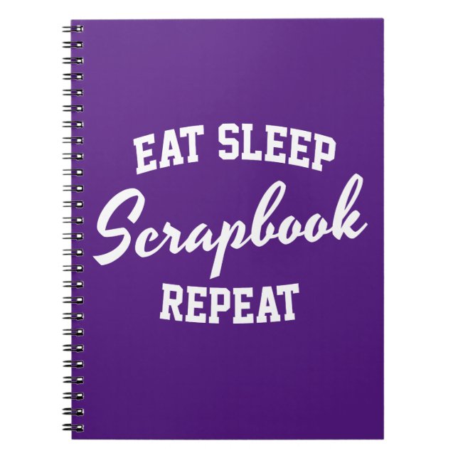 Carnet Eat Sleep Scrapbook Répéter Scrapbooking (Devant)