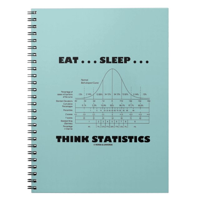 Carnet Eat Sleep ... Think Statistics (Devant)