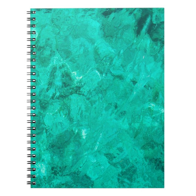 Carnet Eau bleu mer vague turquoise arrière - plan liquid (Devant)