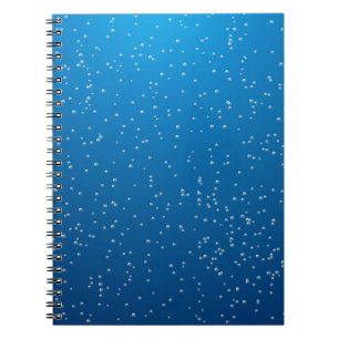 Carnet Eau Bleue Profonde et Petites Bulles