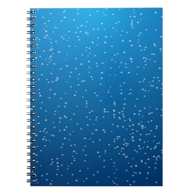 Carnet Eau Bleue Profonde et Petites Bulles (Devant)