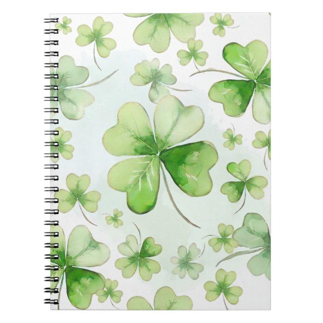 Carnet Eau de couleur chanceuse Trèfle à quatre feuilles  (Devant)