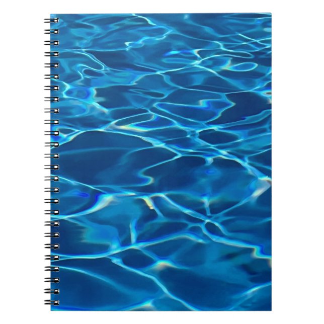 Carnet Eau de la piscine bleu foncé (Devant)