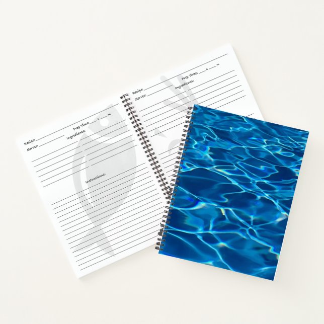 Carnet Eau de la piscine bleu foncé (Intérieur)