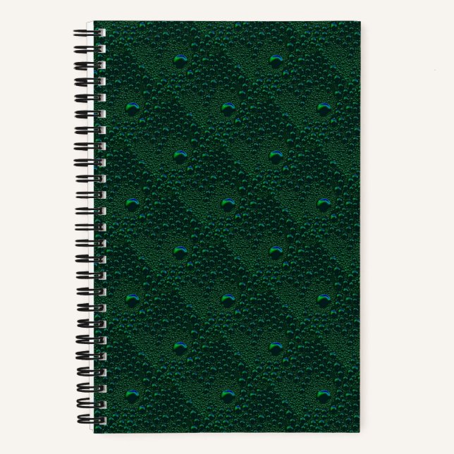 Carnet Eau sur métal vert (Recto)