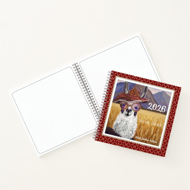 Carnet Ébauché, Peint, Numérisé, Générer Llama (Intérieur)