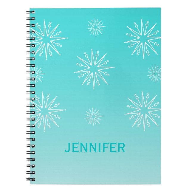 Carnet éblouissant des Etoiles de Noël, Aqua (Devant)