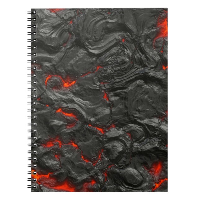 Carnet Ébullition de la lave volcanique rocheuse (Devant)