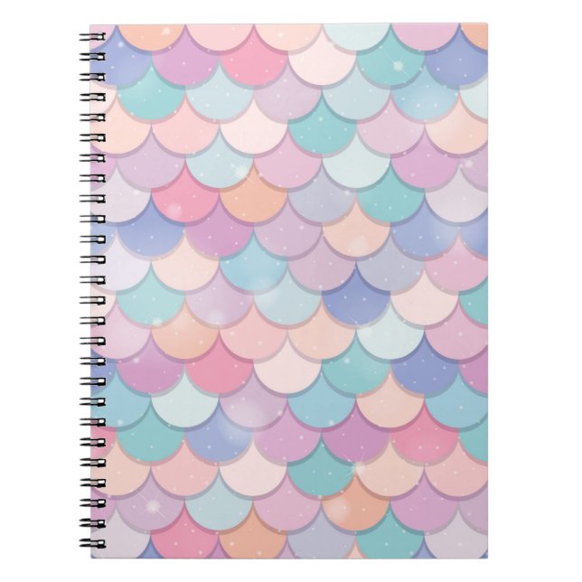 Carnet Écaille de sirène pastel (Devant)