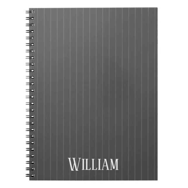 Carnet Écarts gris personnalisés (Devant)