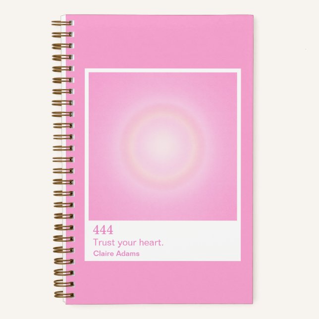 Carnet Échantillon de numéro angélique Aura Rose Chaud Pe (Recto)