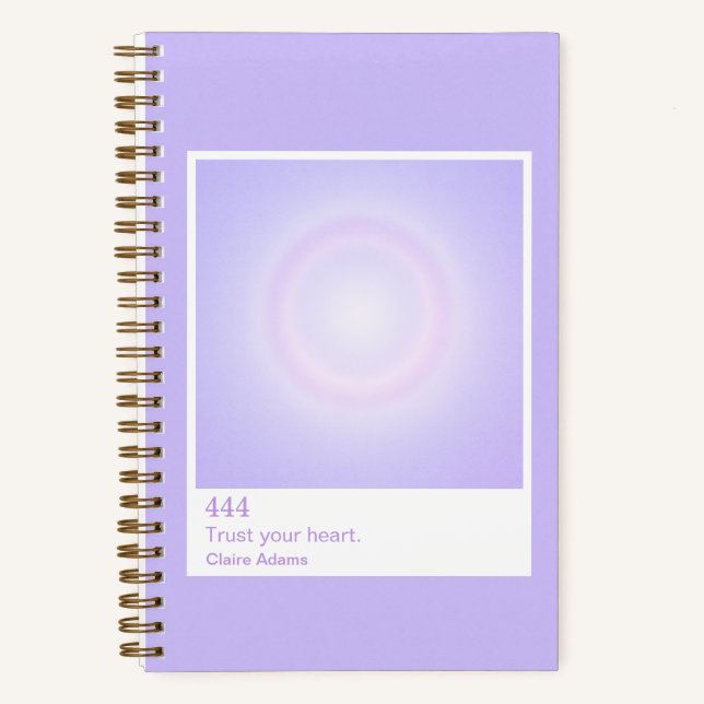 Carnet Échantillon de numéro angélique Aura Violet Petit (Recto)