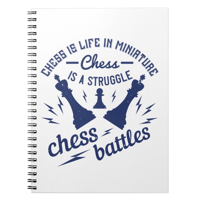 Carnet Échecs - Échecs est la vie en miniature (Devant)