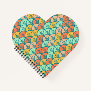 Carnet Echelle de poisson géométrique moderne et colorée