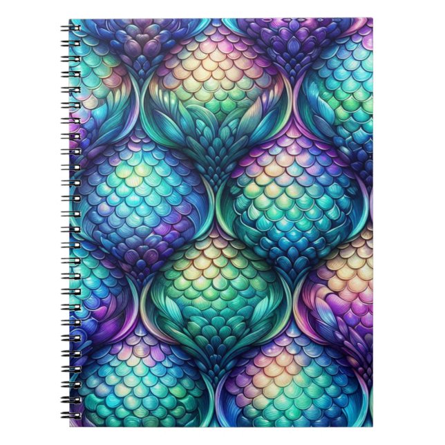 Carnet Échelles aquatiques colorées/irisées (Devant)