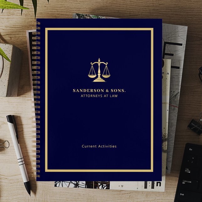 Carnet Échelles de justice professionnelles en or pour av (Créateur téléchargé)