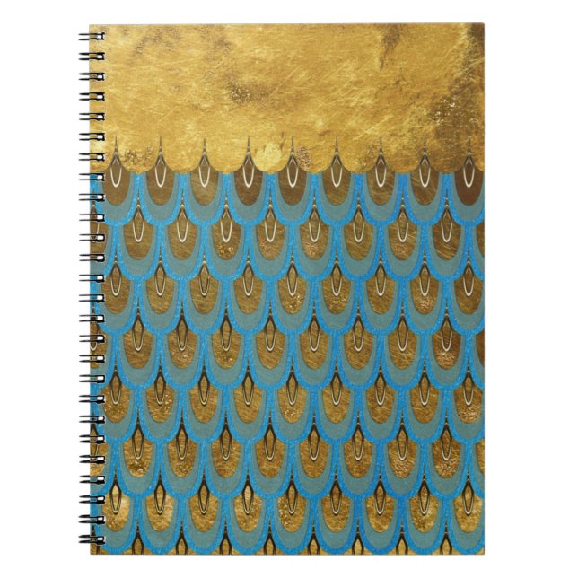 Carnet Echelles de Parties scintillant de sirène Gold Shi (Devant)
