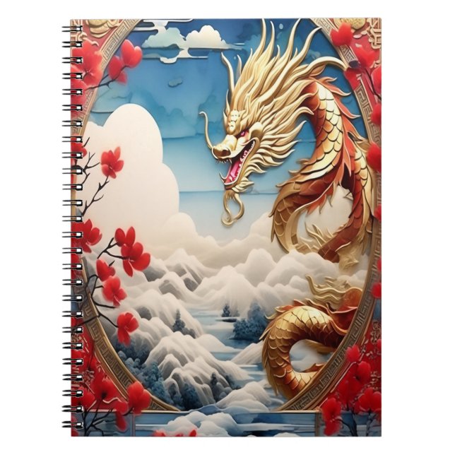 Carnet Échelles rouge bleu et or (Devant)