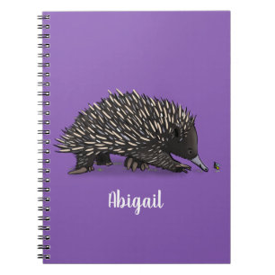 Carnet Echidna mignonne avec dessin animé d'abeille