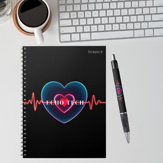 Carnet Echo Tech | Battement de cœur | ECG (Echo Tech _ Heartbeat _ EKG Notebook-Cardiac Sonographer Notebook)