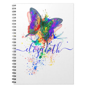 Carnet Éclaboussure de papillon personnalisée