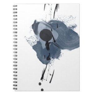 Carnet Éclaboussure de peinture de noir bleu de