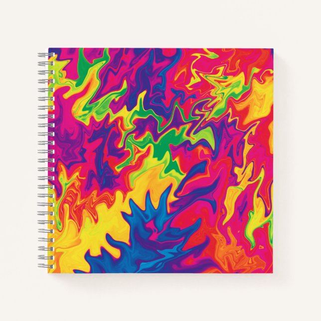 Carnet Éclaboussure psychédélique...... (Devant)