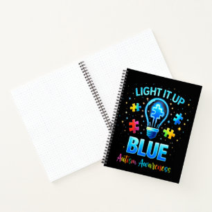 Carnet Éclairer en bleu pour la sensibilisation à l'autis