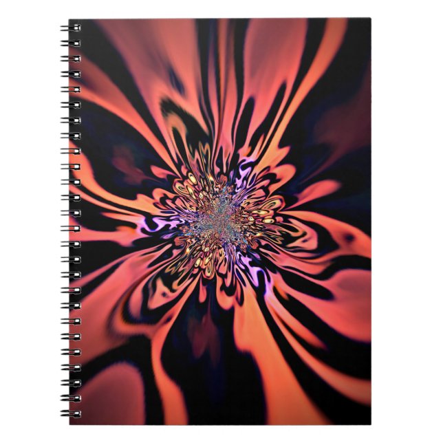 Carnet Éclatement de plasma corallien - Art fractal (Devant)