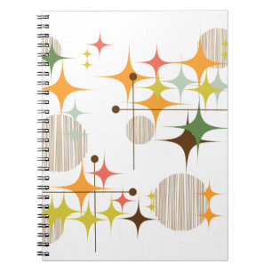 Carnet Éclats d'étoiles et globes de style moderne du mil