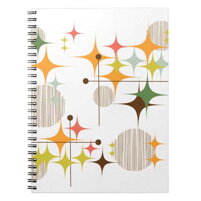Carnet Éclats d'étoiles et globes de style moderne du mil (Devant)
