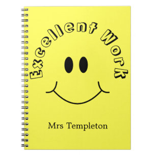 Carnet École de l'enseignant Sourire visage Jaune
