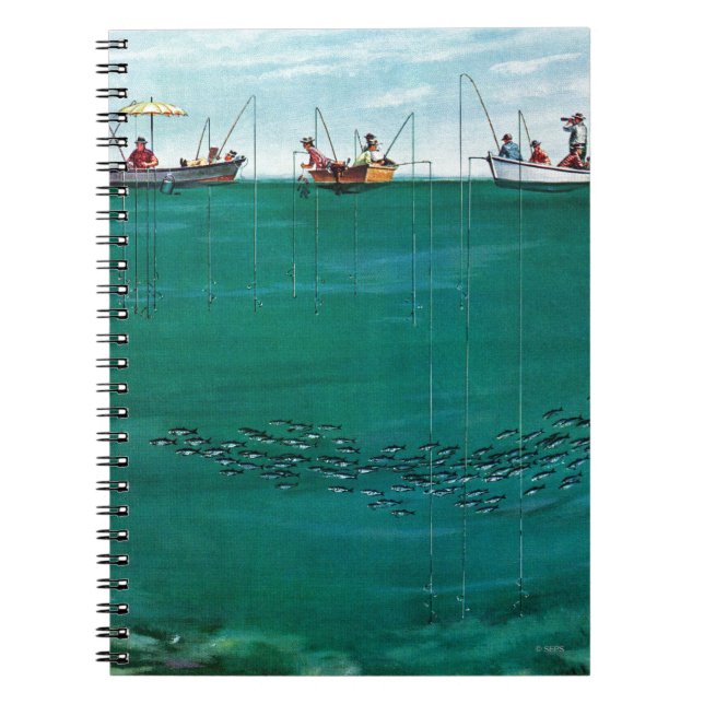 Carnet École de poissons parmi les lignes par Thornton Ut (Devant)