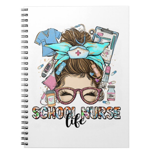 Carnet École Nurse Life Messy Bun (Devant)