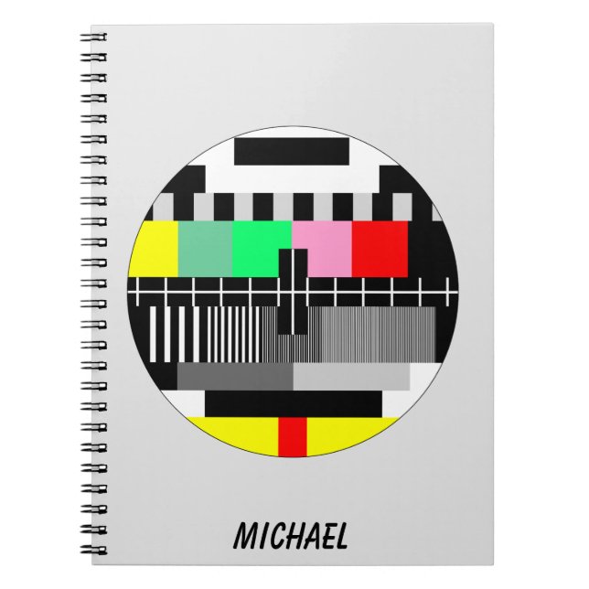 Carnet Écran de test de la télévision couleur rétro (Devant)