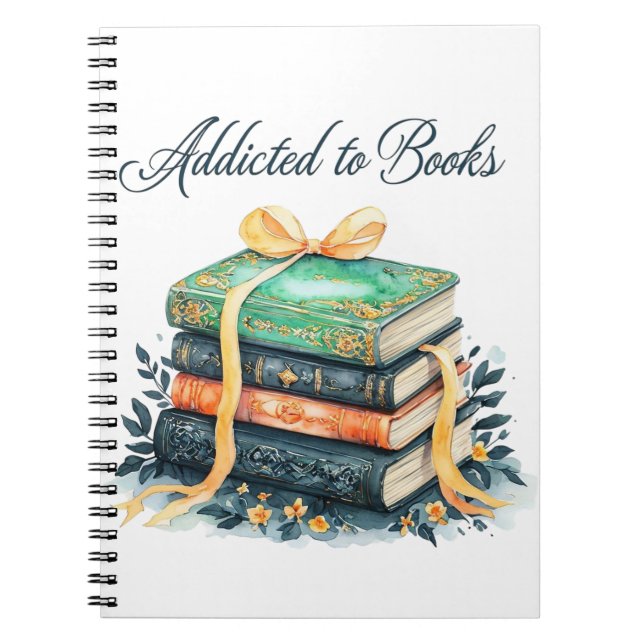 Carnet Écriture Addicted to books (Devant)