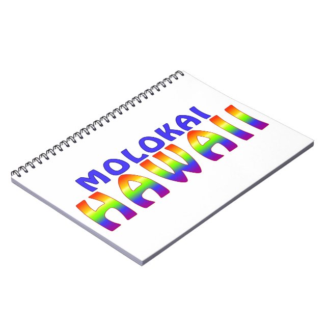 Carnet Écriture arc-en-ciel de Molokai Hawaii (Côté gauche)