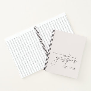 Carnet Écriture de mariage Calligraphie Ecru Invité