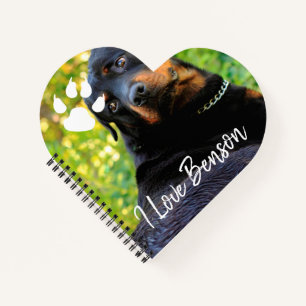 Carnet Écriture manuscrite Rottweiller photo de chien