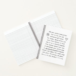 Carnet écriture personnalisée