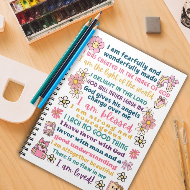 Carnet Écriture sainte d'affirmation positive pour filles (Créateur téléchargé)