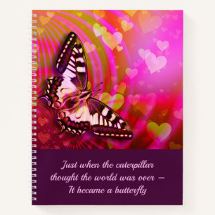 Carnet Écrivain de devis pour inspiration papillon