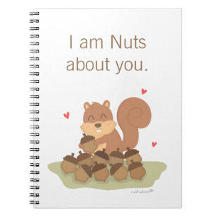 Carnet Écrous Mignons Fous de Toi Jeu de Mots Amour Humou