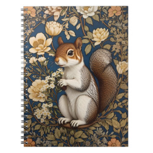 Carnet Écureuil Avec Fleurs Acacia William Morris