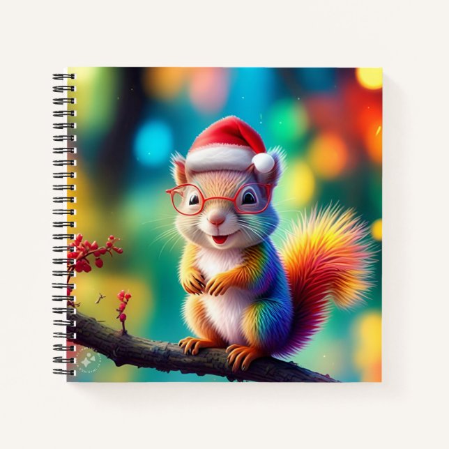 Carnet Écureuil de Noël Comme Père Noël-56765 (Devant)