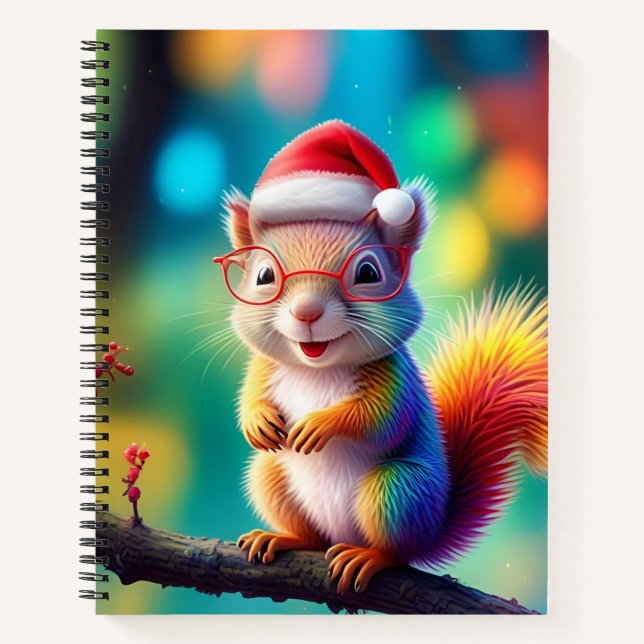 Carnet Écureuil de Noël Comme Père Noël-56765 (Devant)