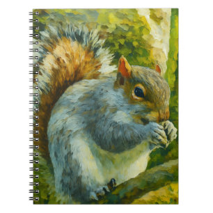Carnet Écureuil impressionniste dans le feuillage foresti
